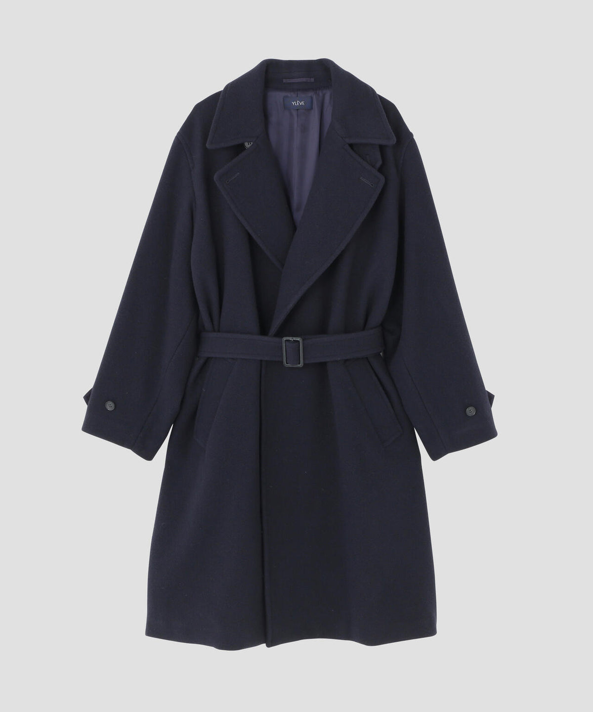 YLEVE / BLANKET-BRUSHED WOOL LONG COAT