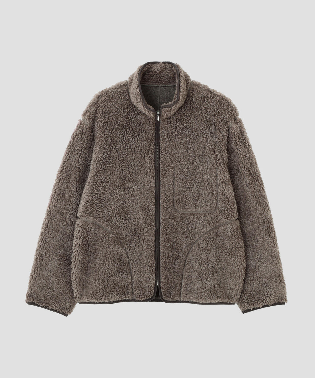 YLEVE / LINEN RAMIE POLYESTER BOA BLOUSON