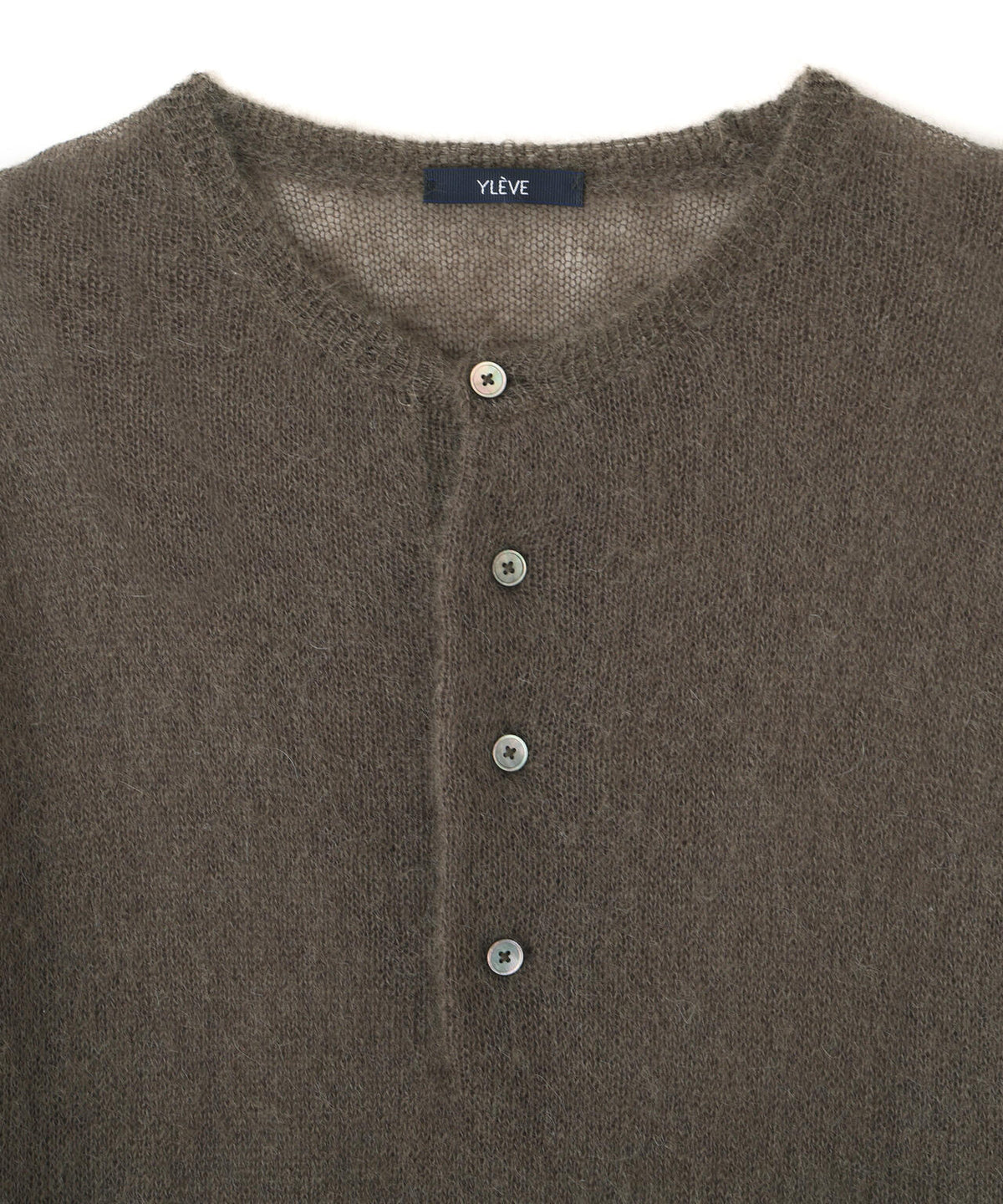 YLEVE / SUPER KID MOHAIR HENRY NECK KNIT