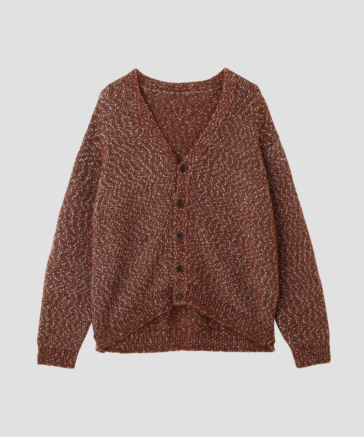 YLEVE / HEATHERED MOHAIR KNIT CARDIGAN