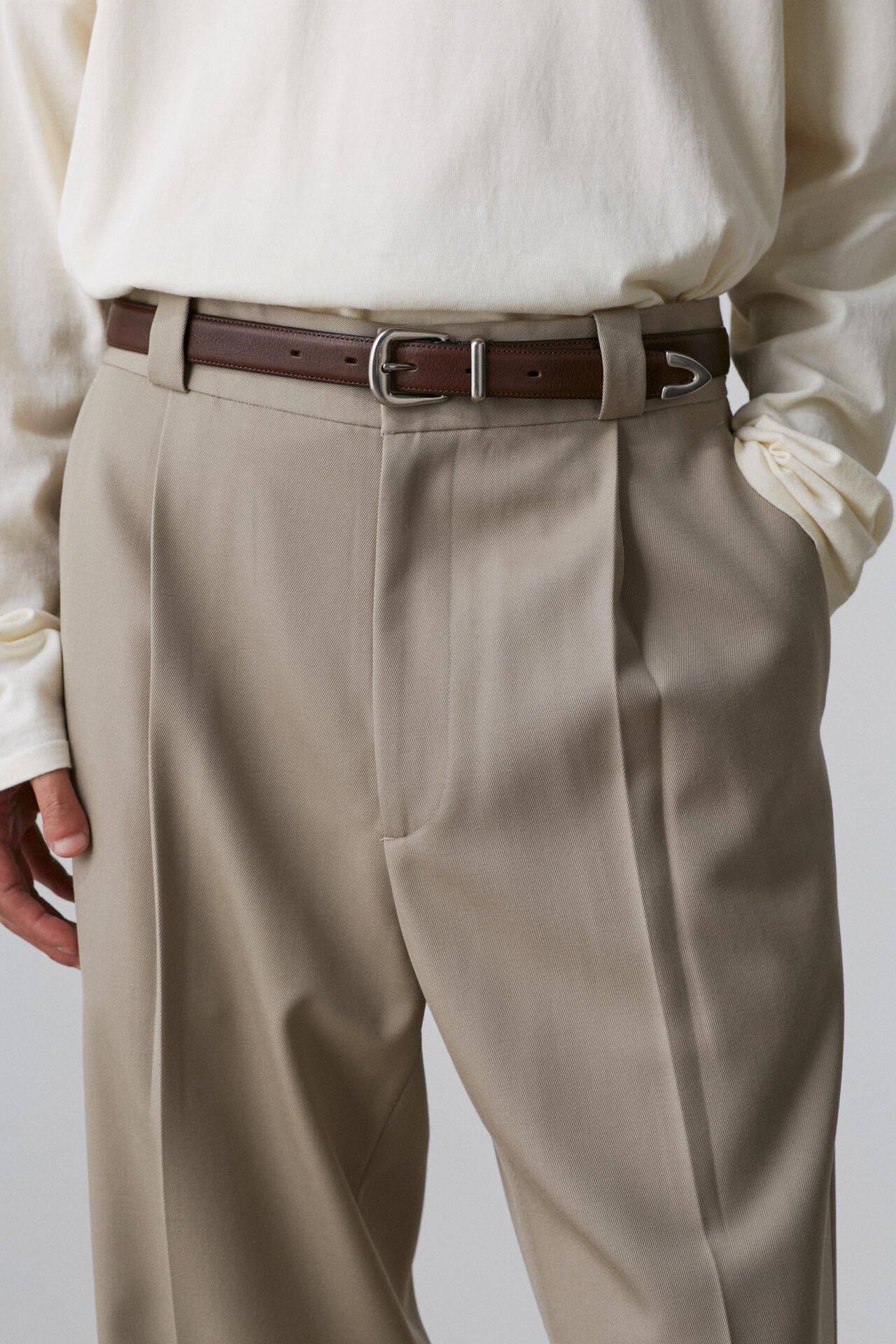 YLEVE / LEATHER WESTERN BELT MEN