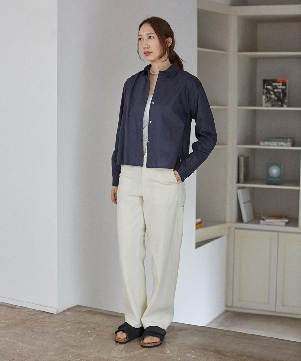 THE LIBRARY / COTTON LAWN SHIRT