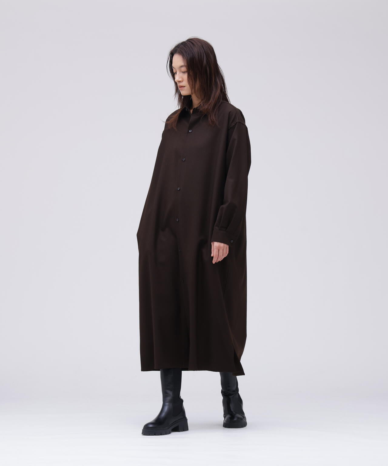 THE LIBRARY / WOOL FLANNEL ONE PIECE