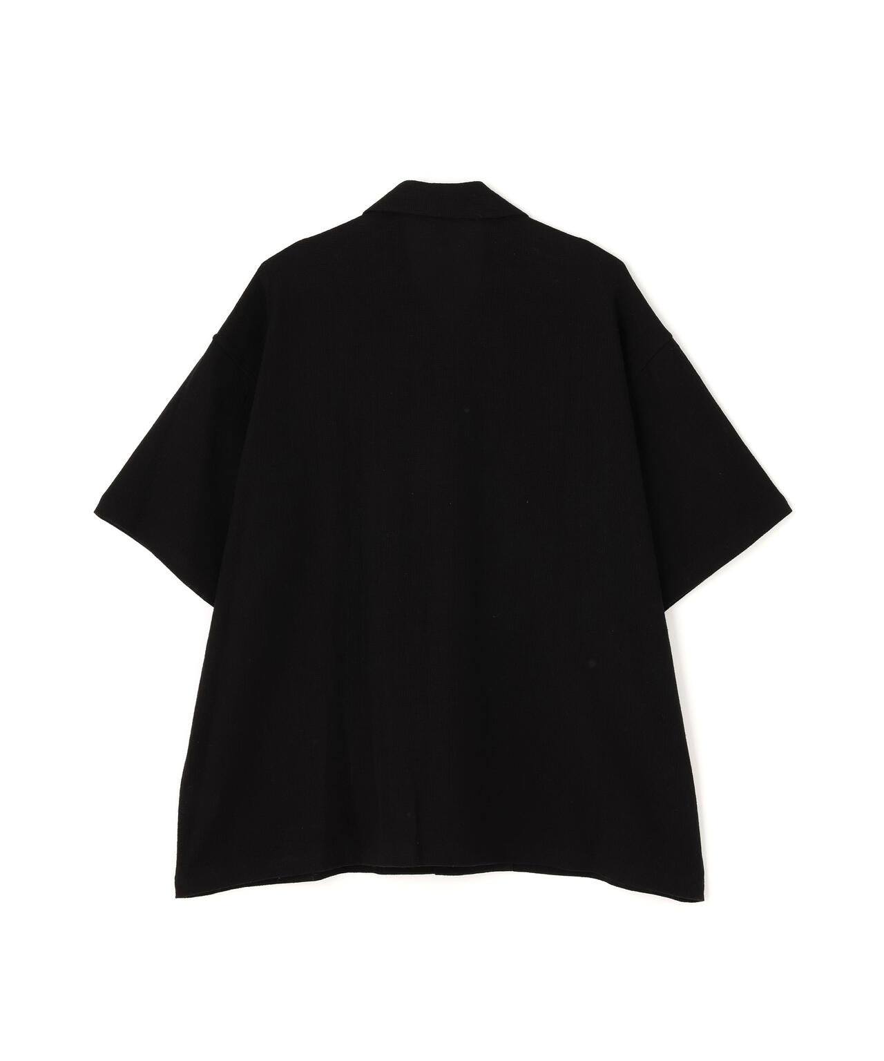 THE LIBRARY / LINEN COTTON OPEN COLLAR SHIRT
