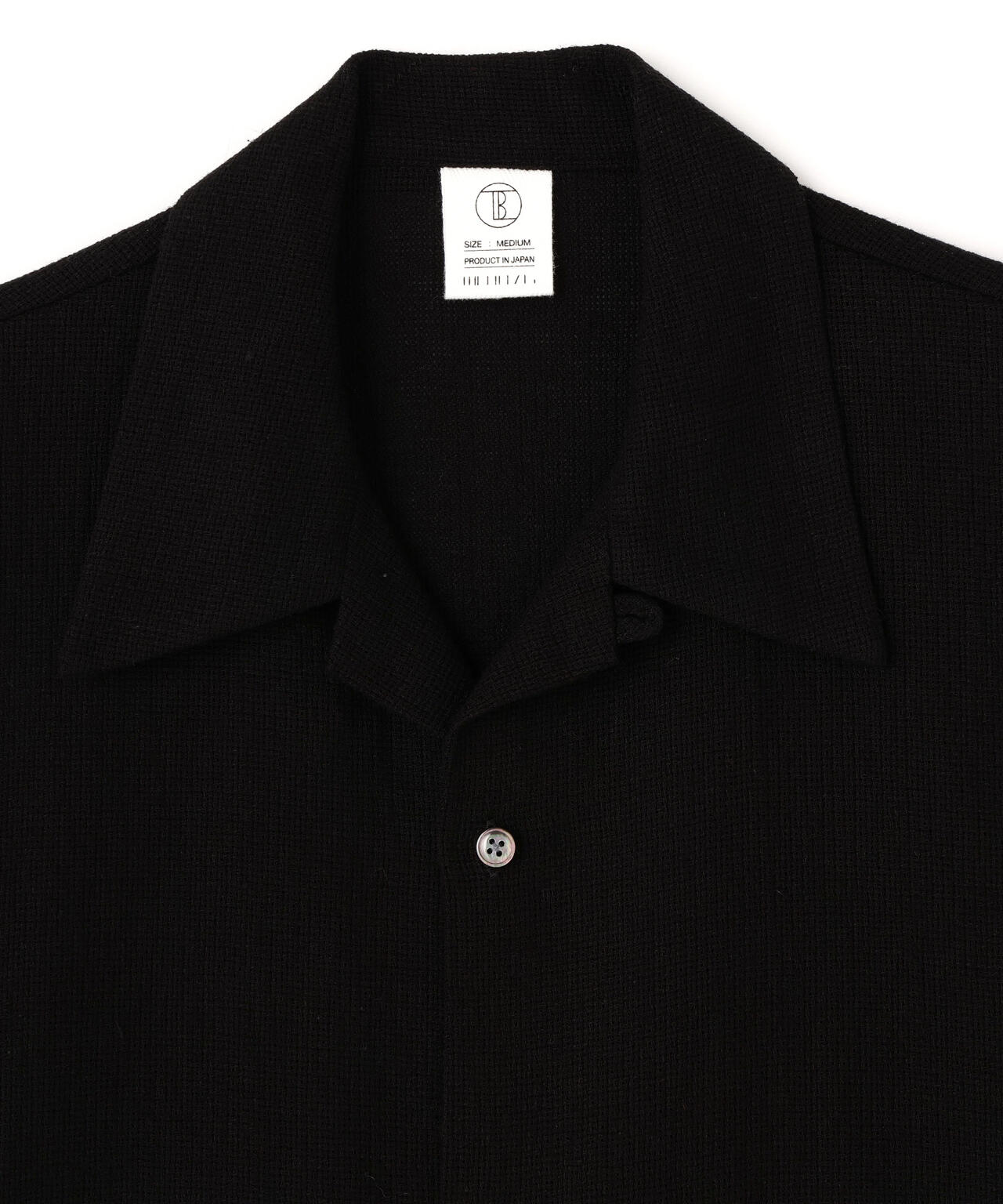 THE LIBRARY / LINEN COTTON OPEN COLLAR SHIRT