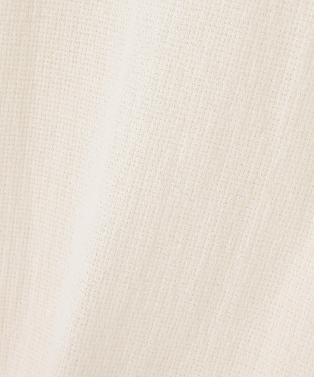 THE LIBRARY / LINEN COTTON OPEN COLLAR SHIRT