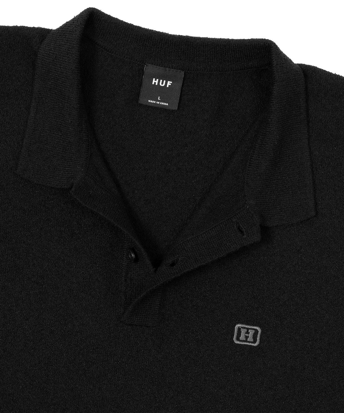 SERIF H KNIT POLO TOP