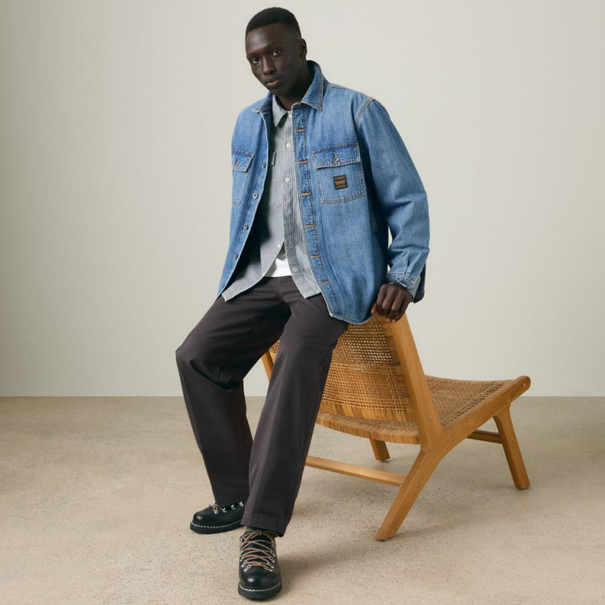 LOOSE PLTD WORK CHINO
