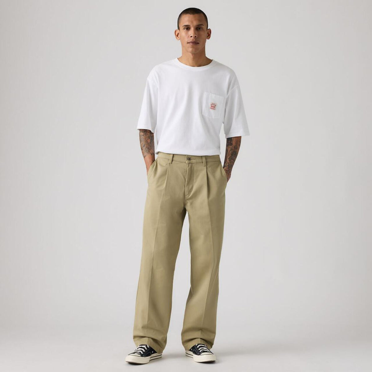 LOOSE PLTD WORK CHINO