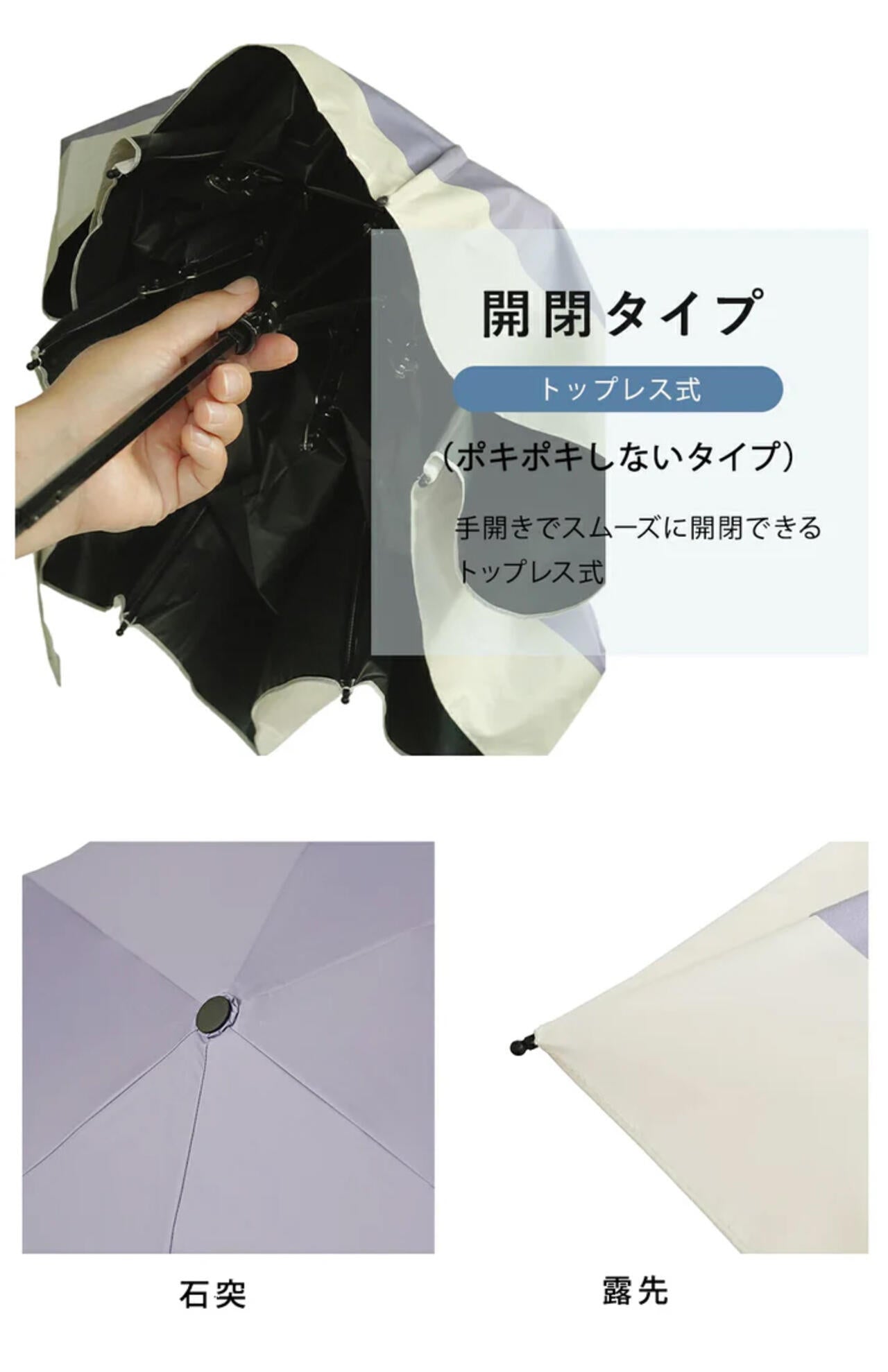 ZENTENKOU 折 55cm バイカラー 全天候傘 晴雨兼用 日傘 雨傘