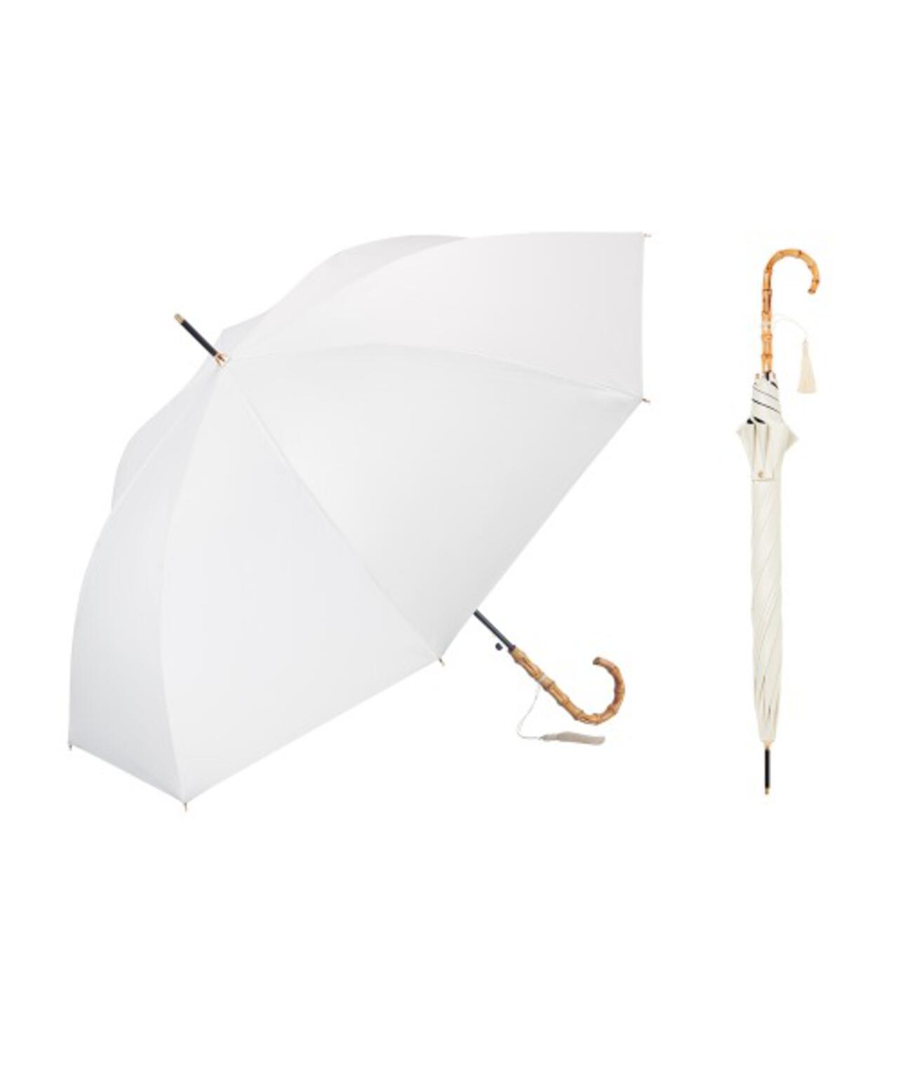 サンシェイドロング竹手元 55cm 晴雨兼用傘 日傘 雨傘