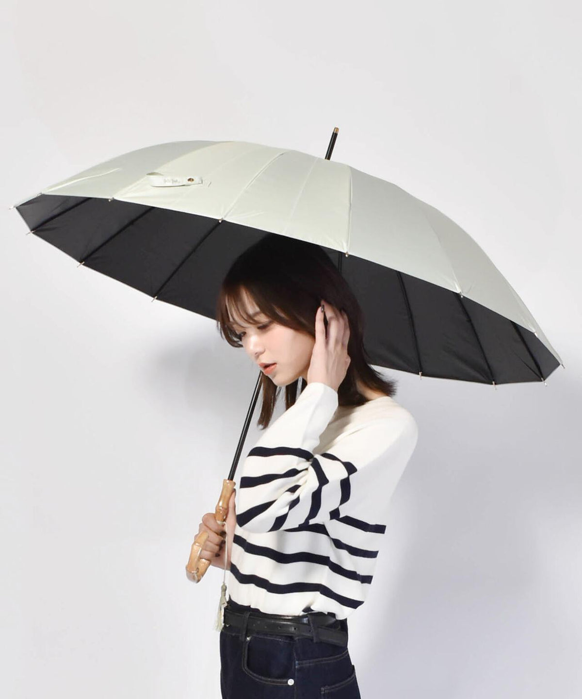 16K花びらき 竹手元 55cm 晴雨兼用傘 日傘 雨傘