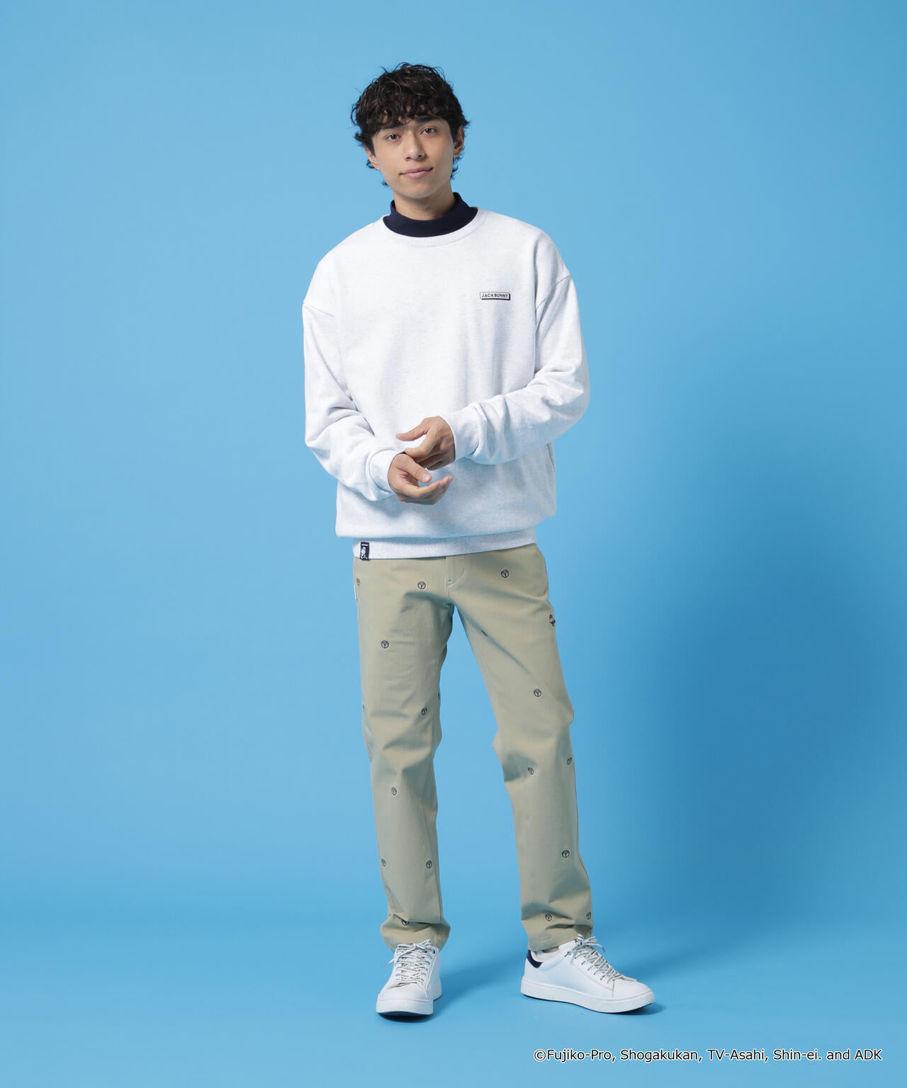 【ドラえもん】2WAYストレッチツイル総柄ロングパンツ