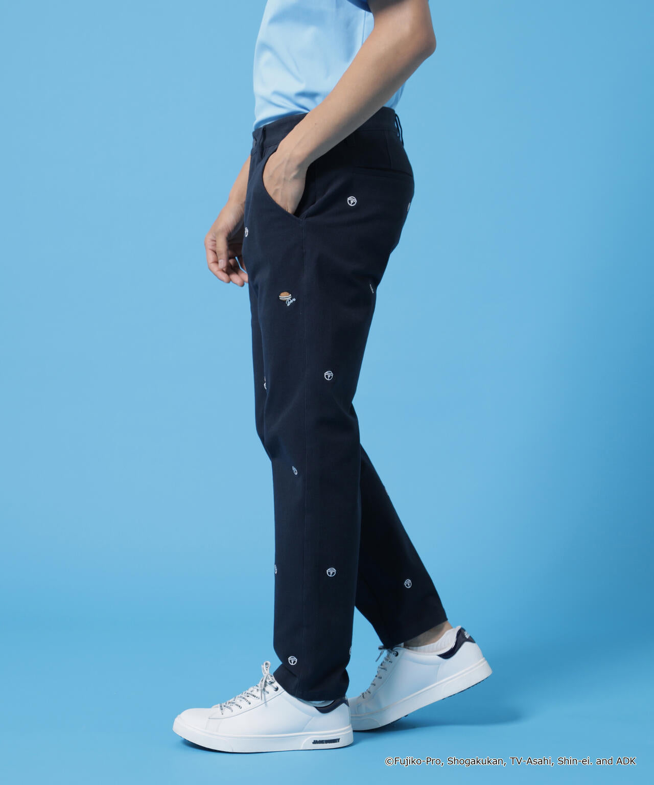 【ドラえもん】2WAYストレッチツイル総柄ロングパンツ