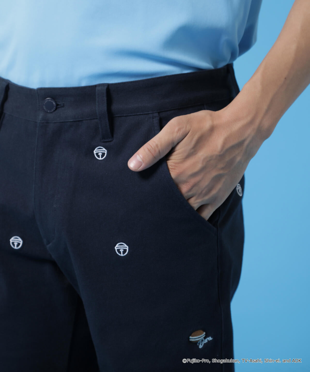 【ドラえもん】2WAYストレッチツイル総柄ロングパンツ