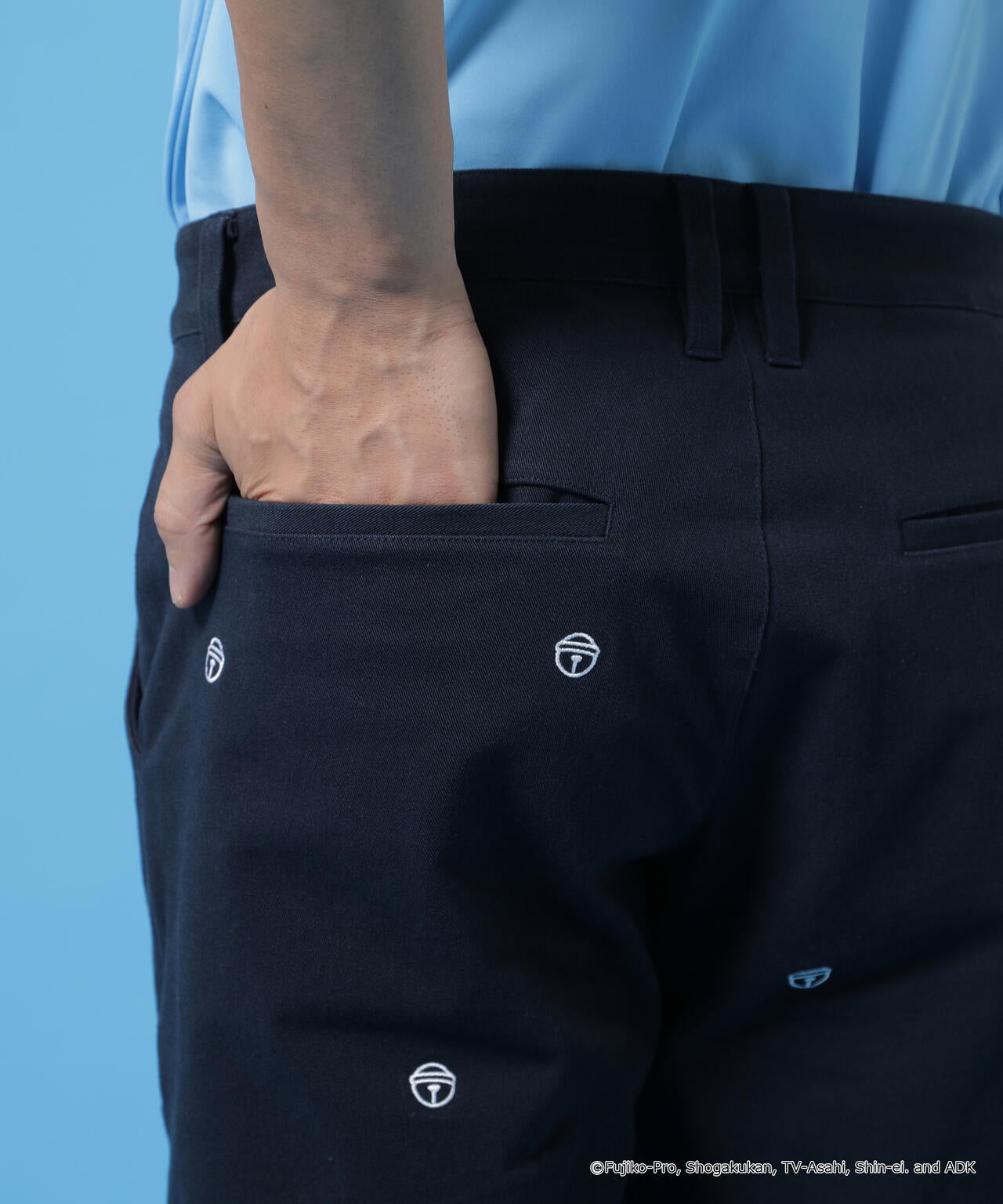 【ドラえもん】2WAYストレッチツイル総柄ロングパンツ