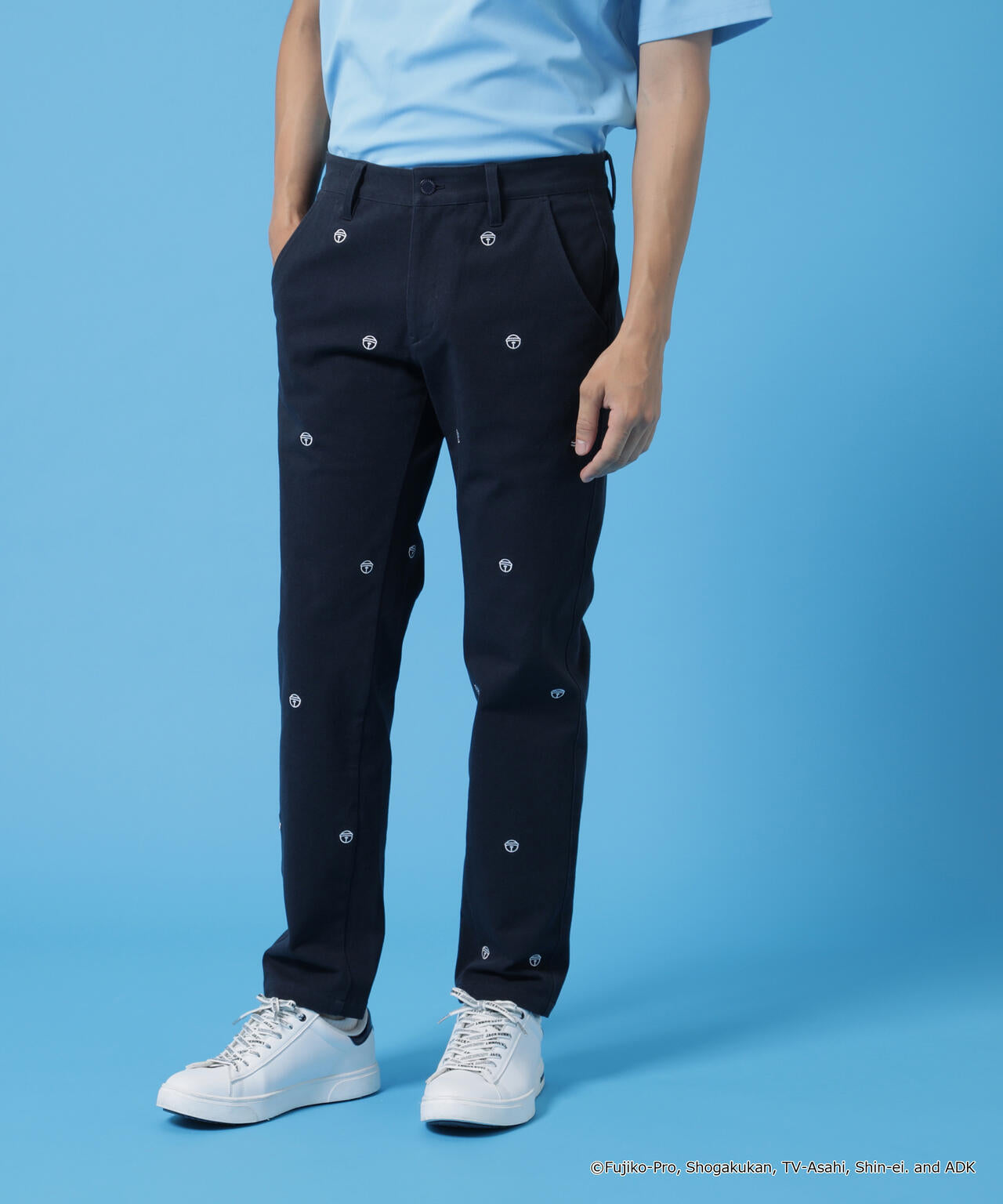 【ドラえもん】2WAYストレッチツイル総柄ロングパンツ