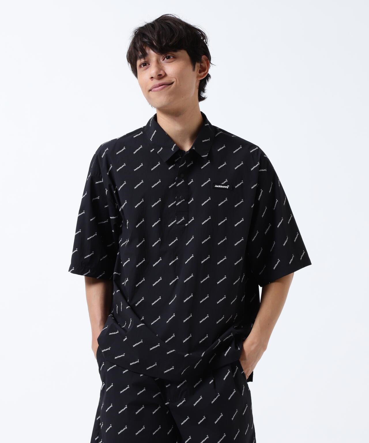 ナイロンタフタ半袖ポロシャツ