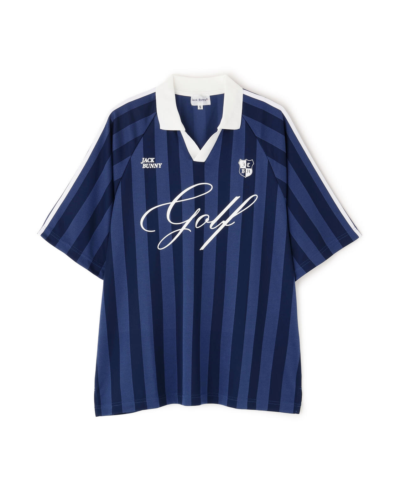 ストライプJQ半袖ポロシャツ