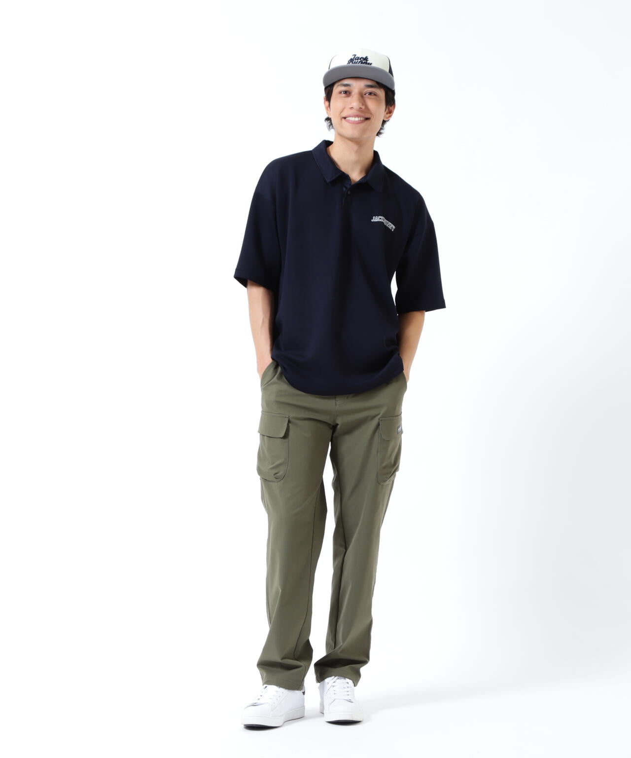 T/Rダンボール五分袖ポロシャツ