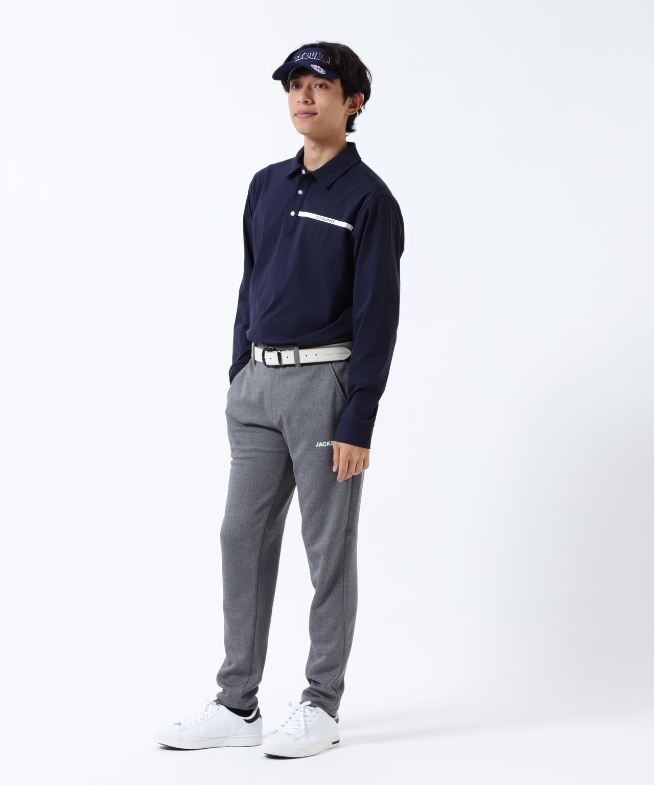 36Gスムース長袖ポロシャツ