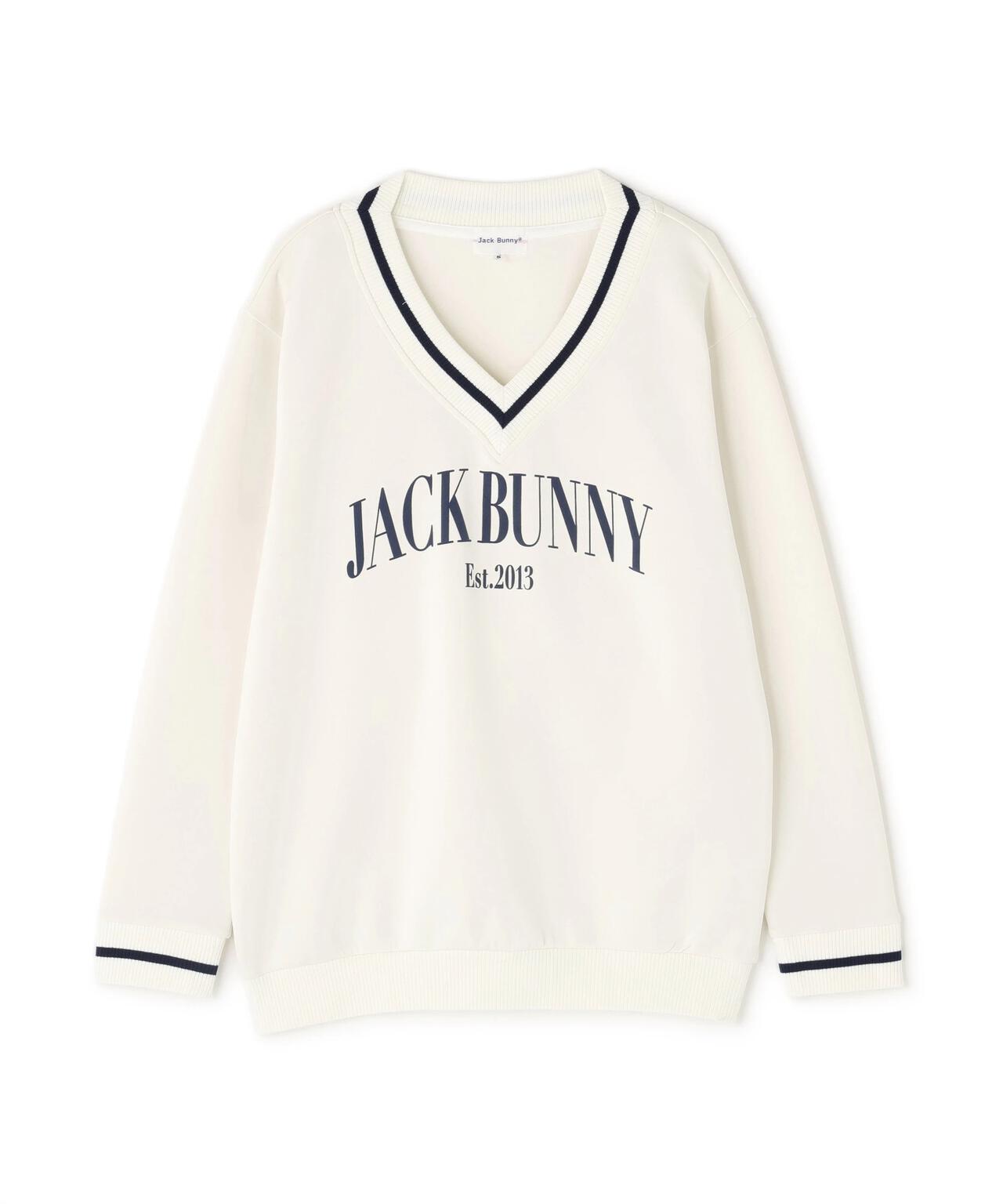 PEダンボール天竺 長袖Vネックスウェット