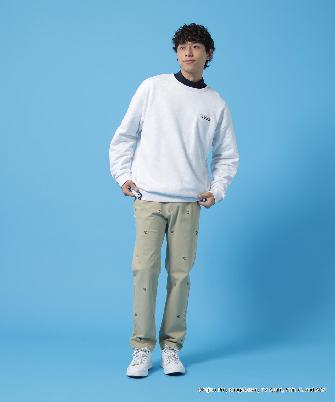 【ドラえもん】T/C裏毛長袖クルーネックスウェットプルオーバー