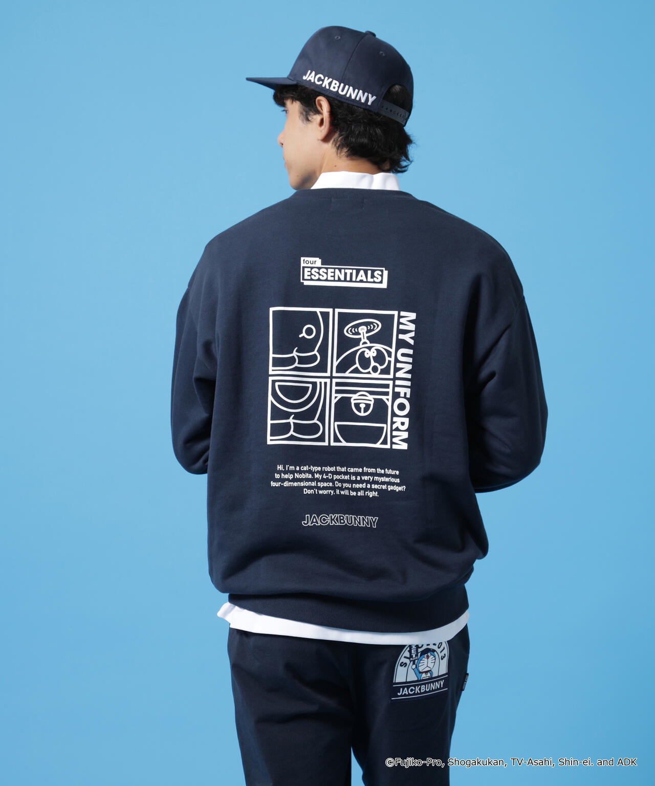 【ドラえもん】T/C裏毛長袖クルーネックスウェットプルオーバー