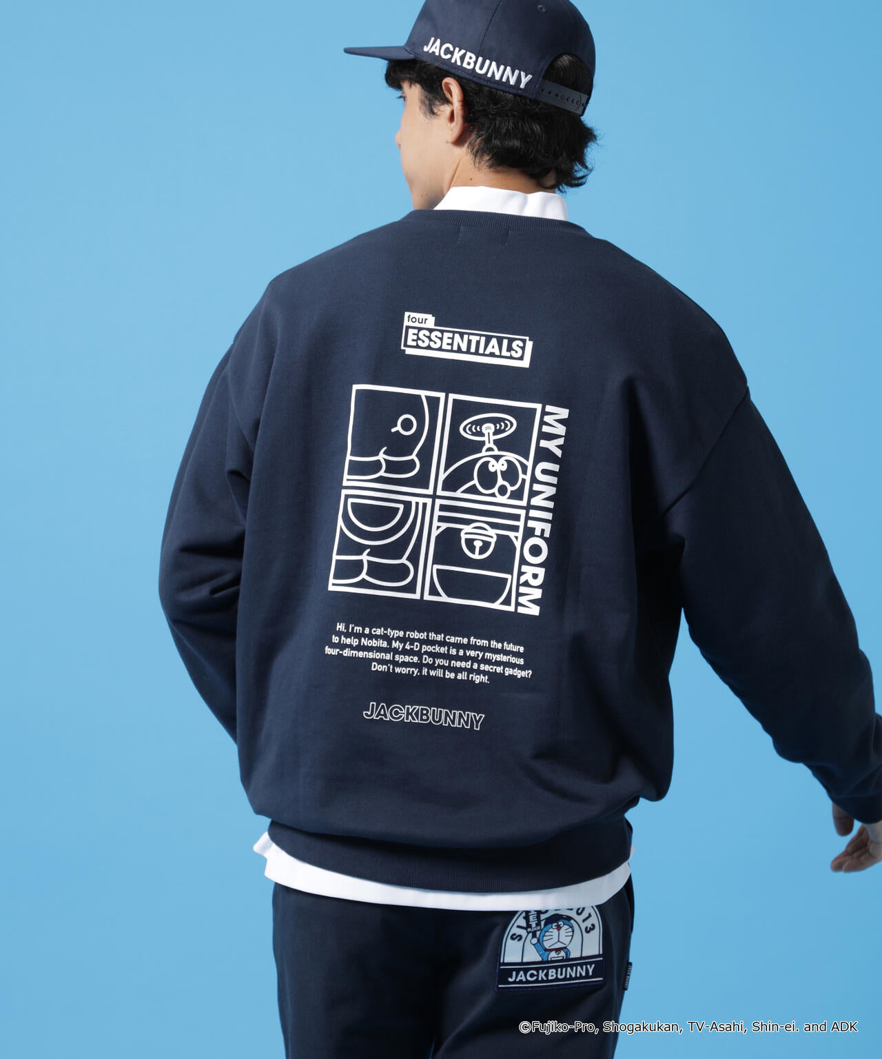 Jack Bunny!! 長袖 The BEATLES ×Jack Bunny!!】長袖クルーネックニットプル