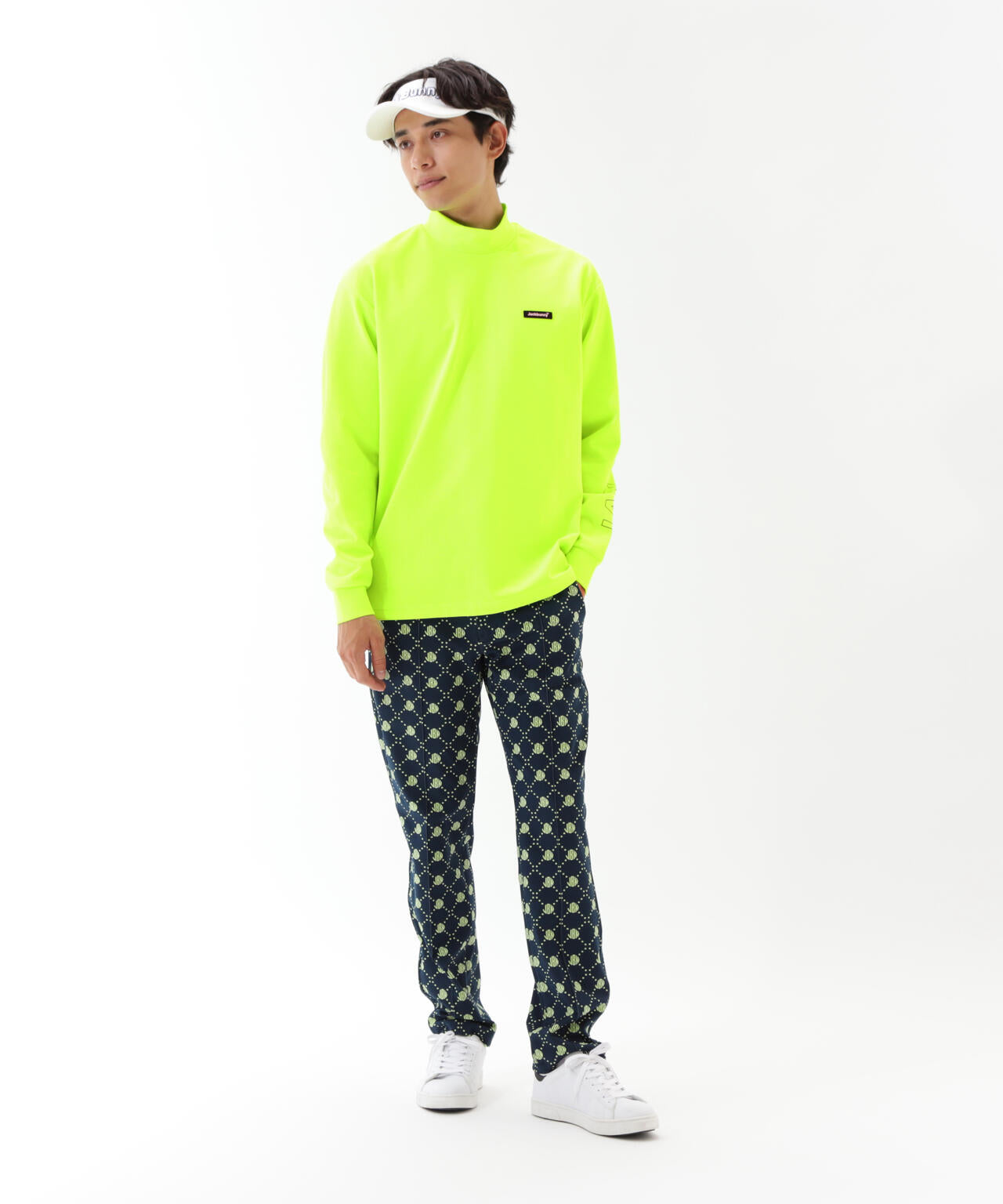 ストレッチ天竺長袖ハイネックカットソー