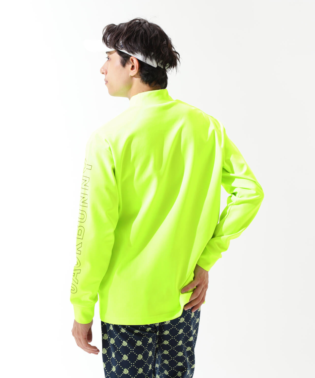 ストレッチ天竺長袖ハイネックカットソー