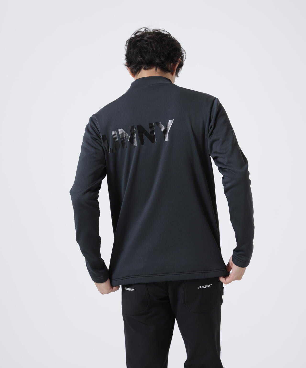 KARUISHI長袖モックネックカットソー