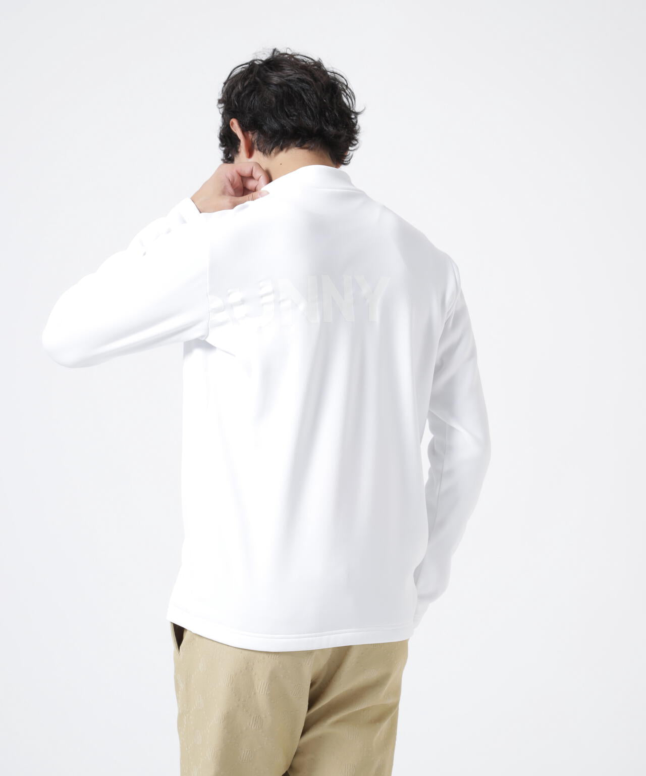 KARUISHI長袖モックネックカットソー