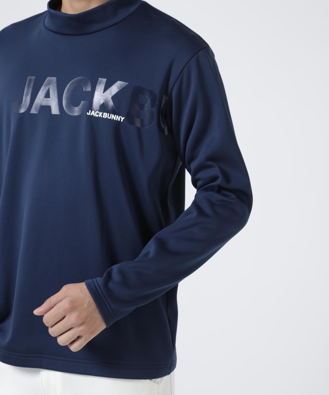 KARUISHI長袖モックネックカットソー