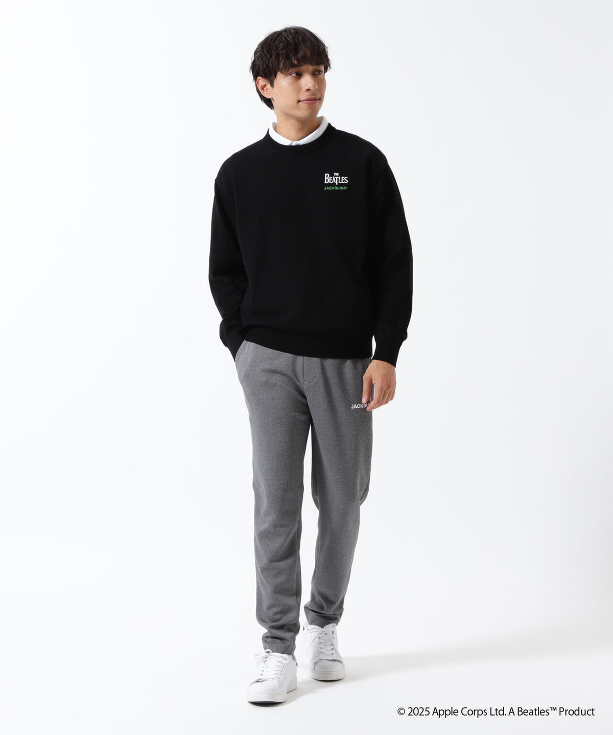 【The BEATLES ×Jack Bunny!!】長袖クルーネックニットプルオーバー