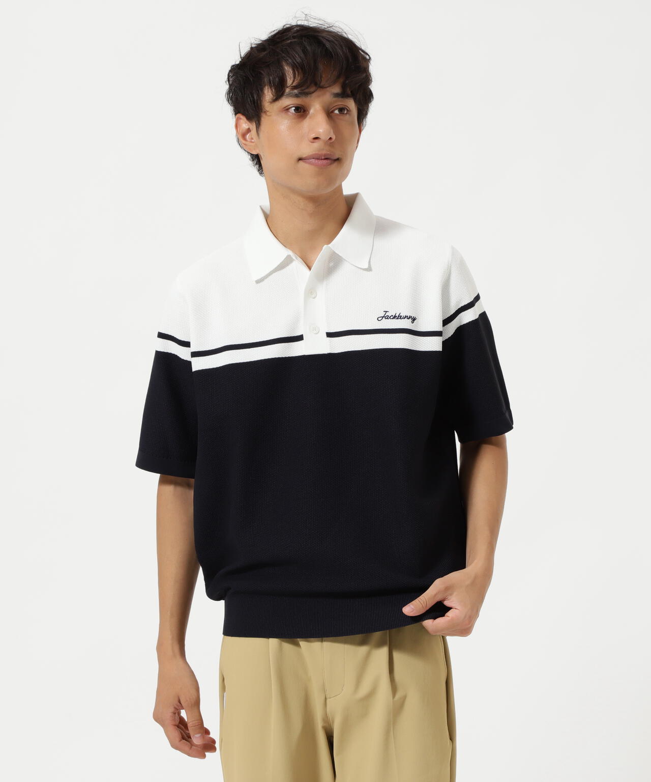 PE半袖ニットポロシャツ