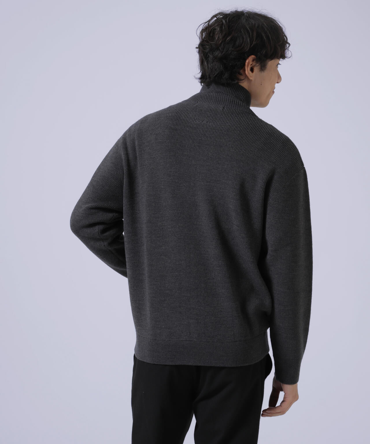 【jbplse】クリンプブレンドウールドライバーズニット