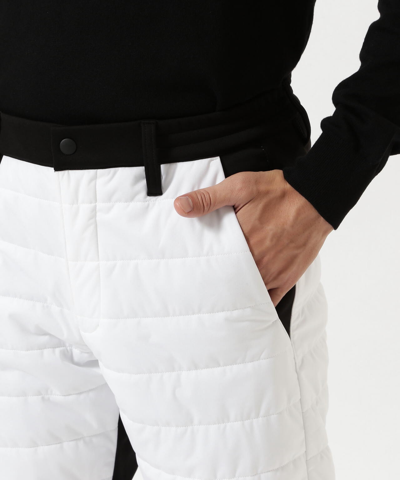 PEスムースラミネート中綿ロングパンツ