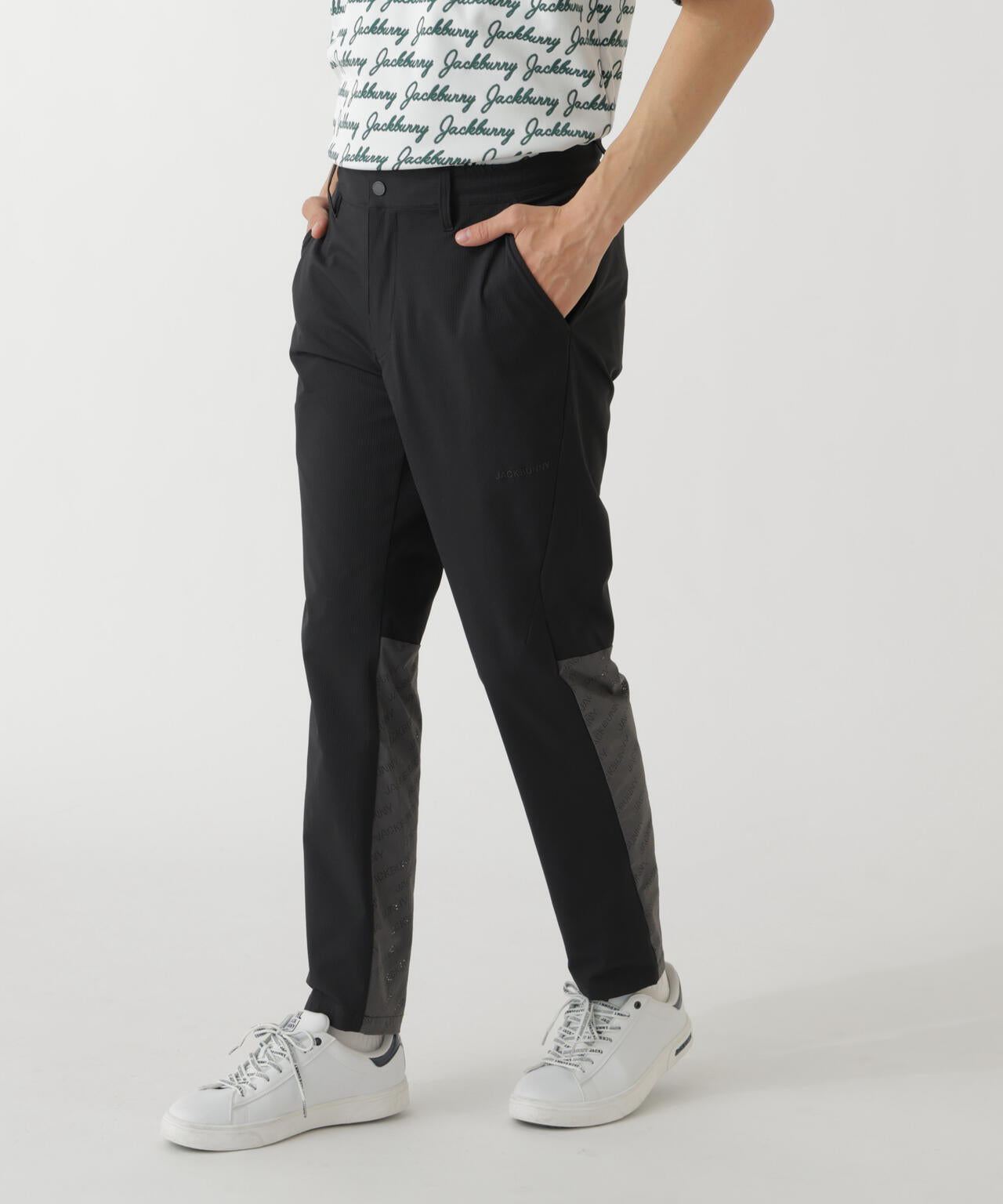 Pe×パンチングNy切替ロングパンツ