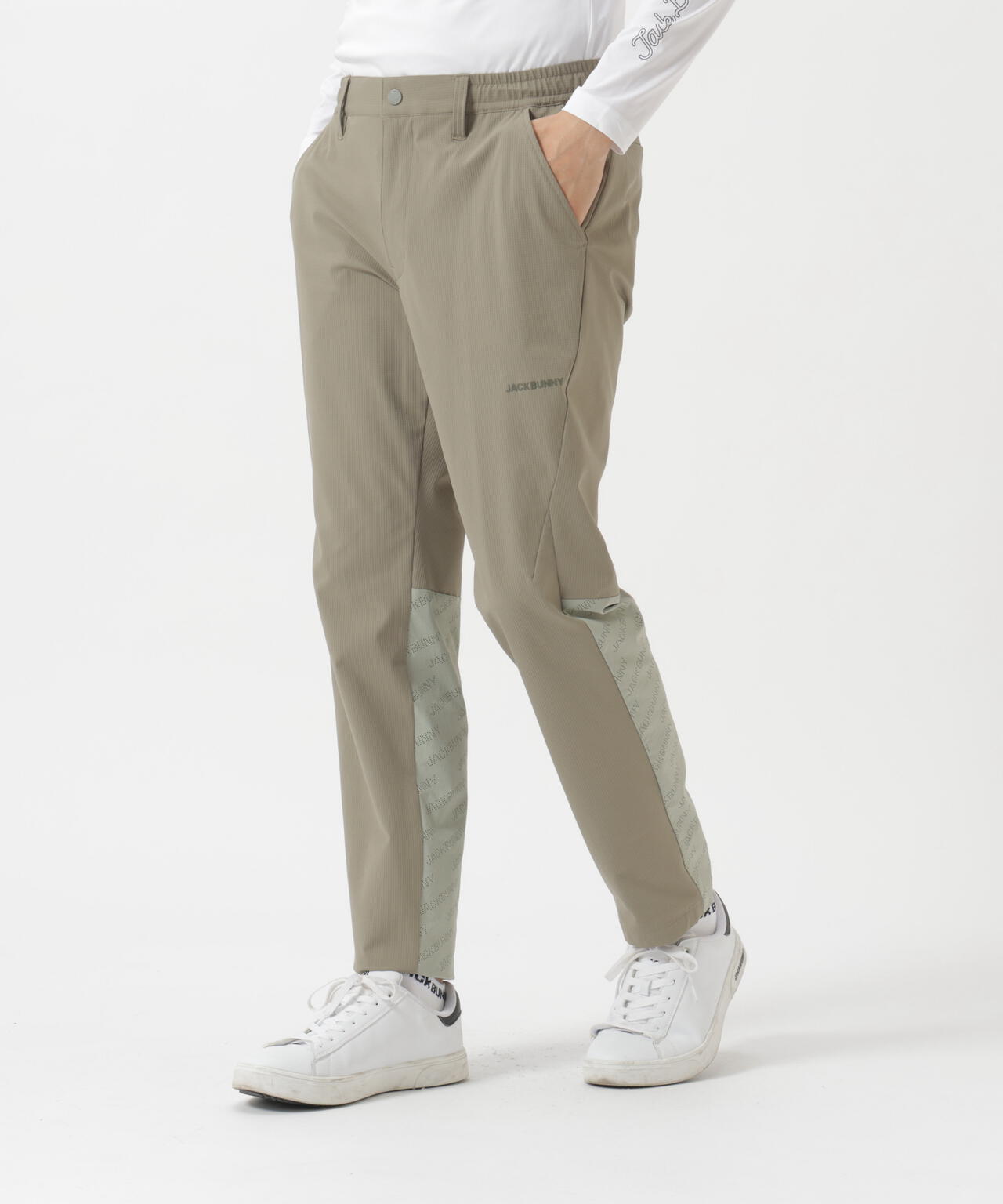 Pe×パンチングNy切替ロングパンツ