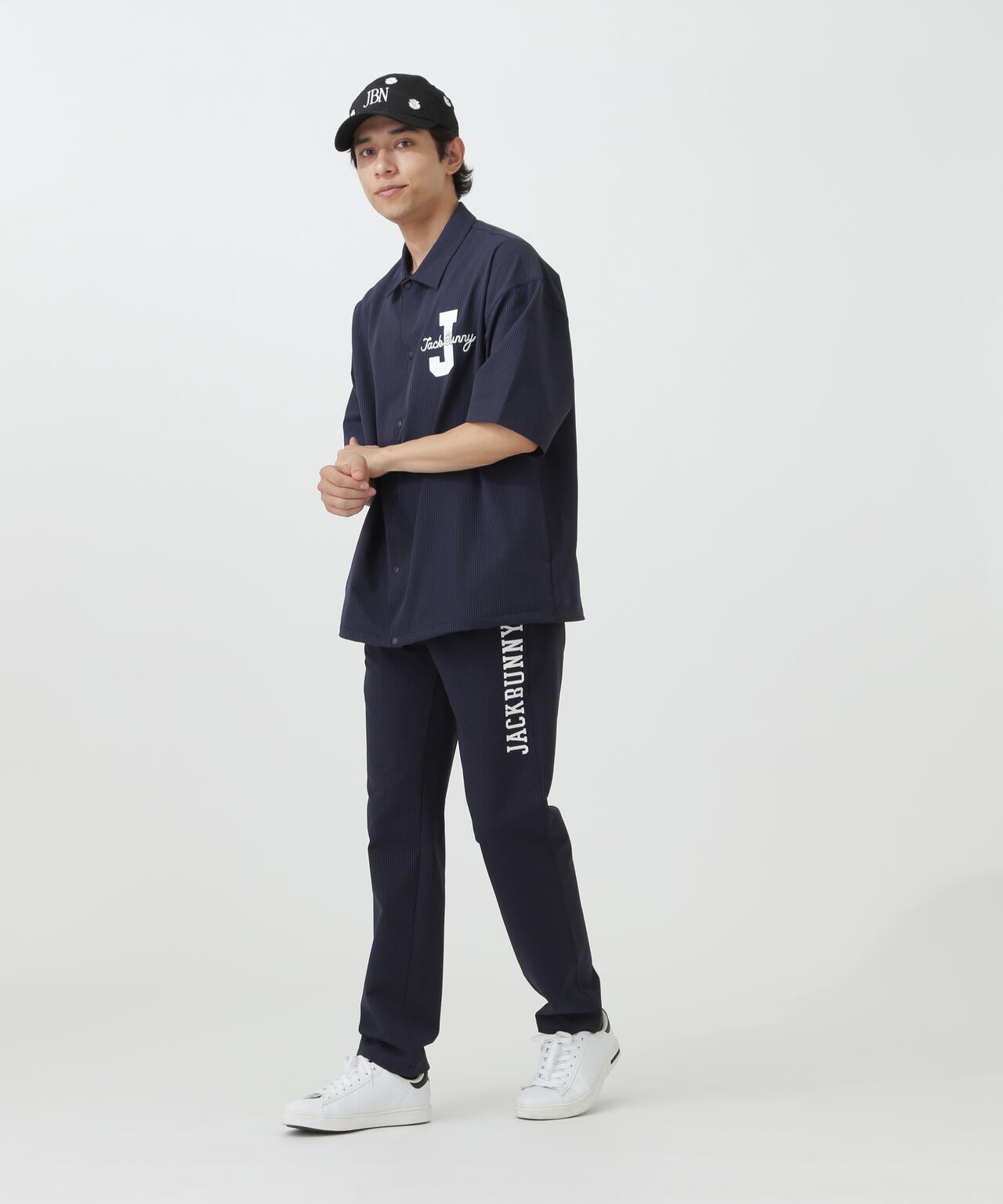 吸水速乾ストライプロングパンツ