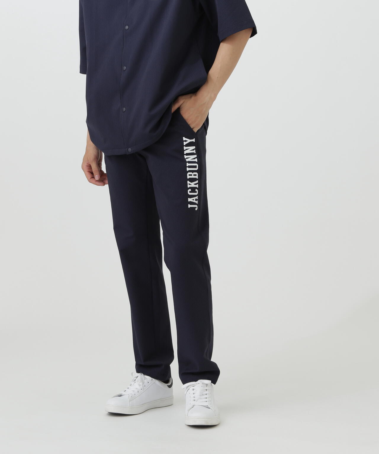 吸水速乾ストライプロングパンツ