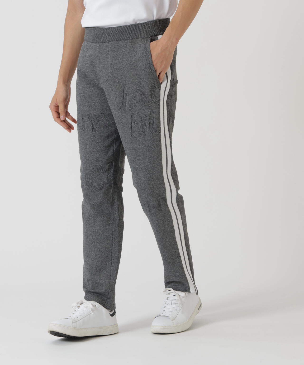 PEロゴカノコニットパンツ