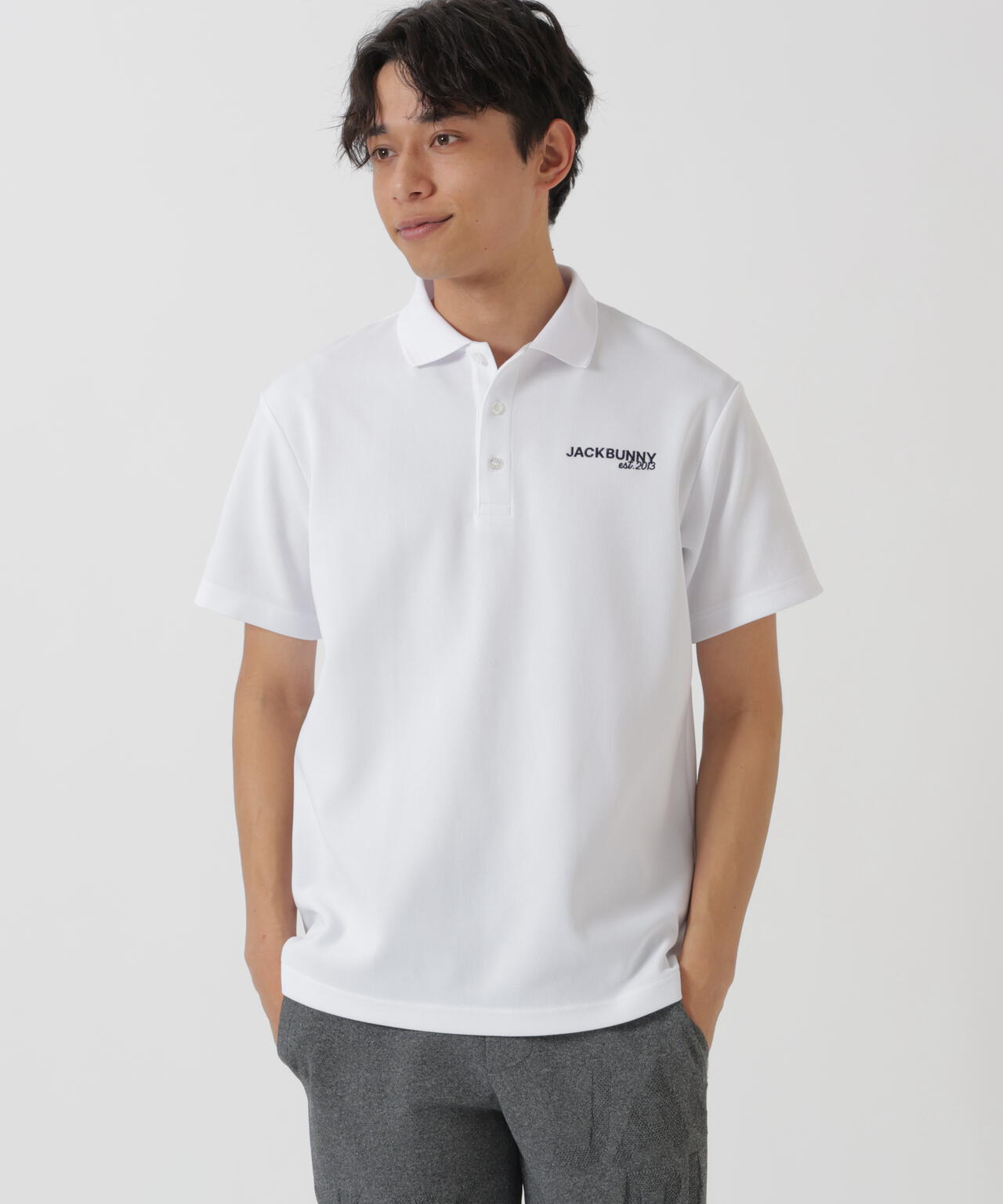 軽量ピンカリストレッチ半袖ポロシャツ