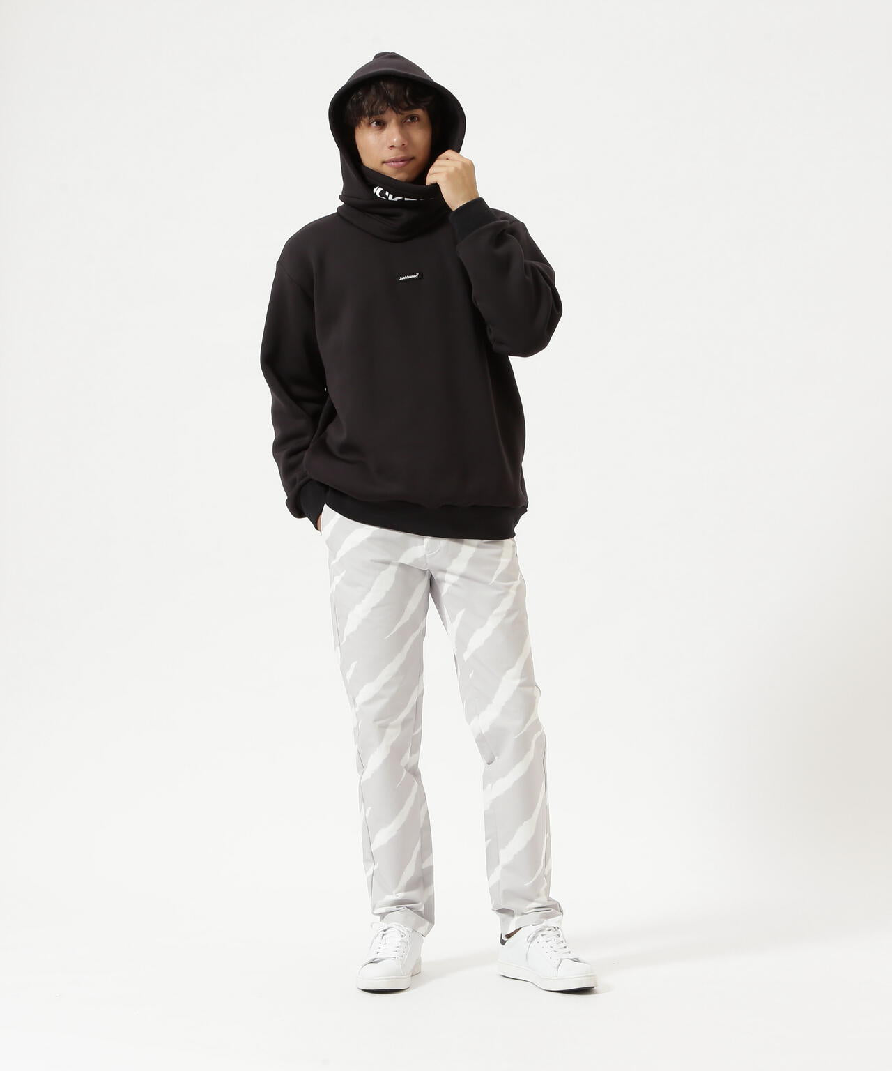 【JBMINT】KARUISHI バラクラバ一体型フーディプルオーバー