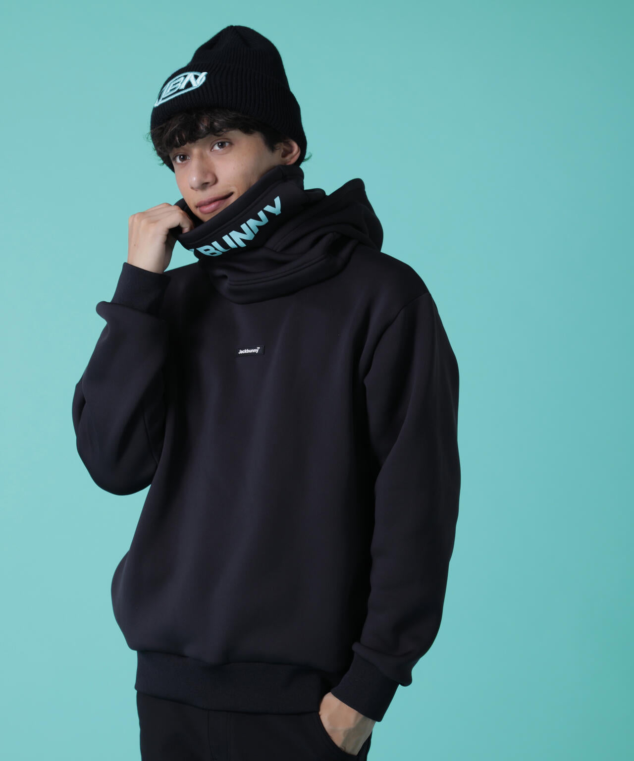 【JBMINT】KARUISHI バラクラバ一体型フーディプルオーバー