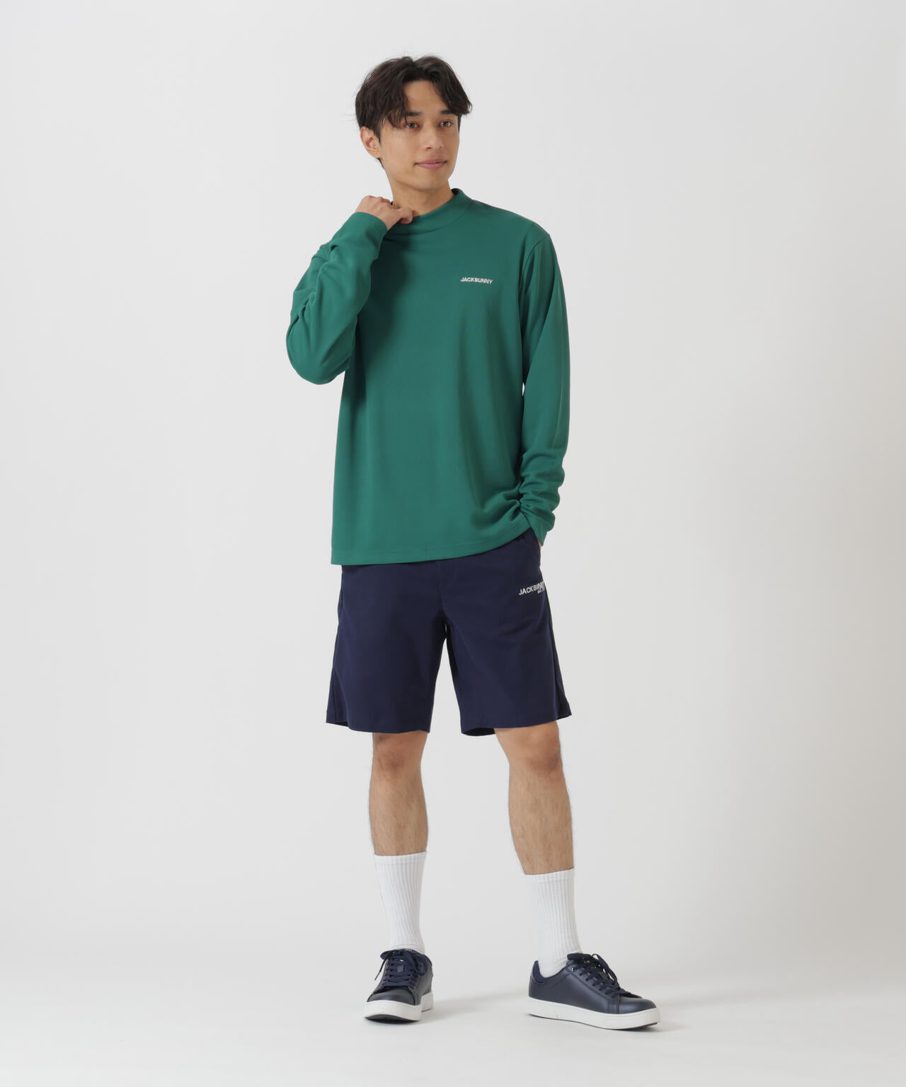 Octaダブルカノコ長袖モックネック