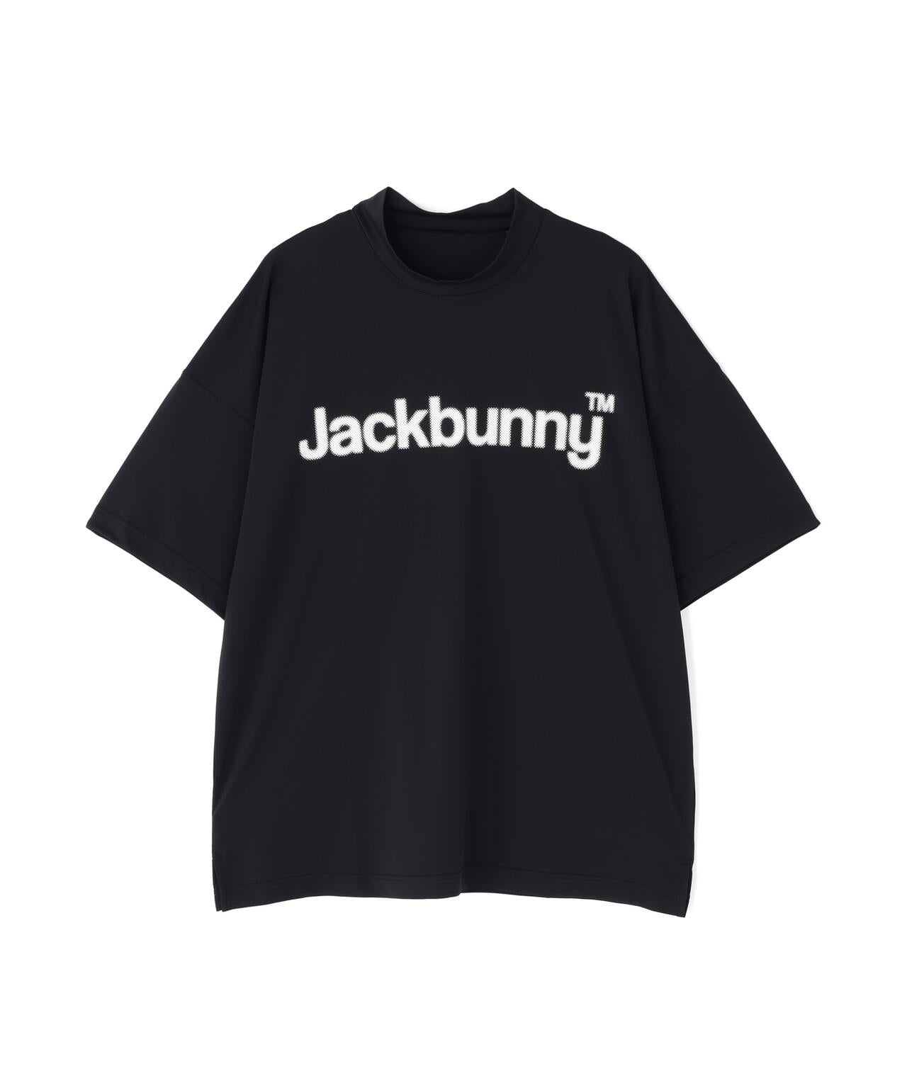 ハイストレッチ変形メッシュ半袖モックネックカットソー