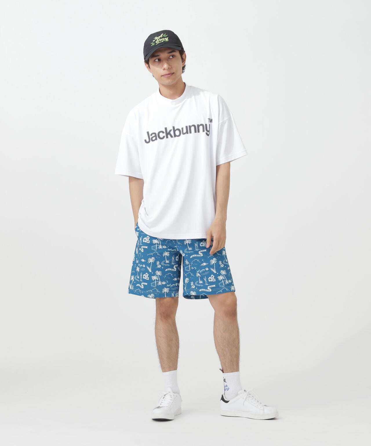 ハイストレッチ変形メッシュ半袖モックネックカットソー
