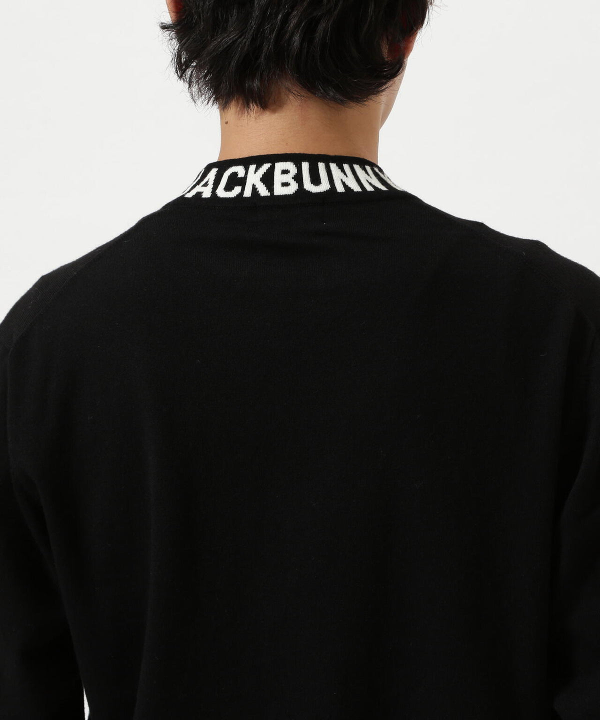 カシミヤタッチモックネックニットプルオーバー